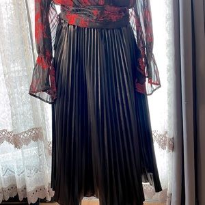 Lane Bryant Pleather Pleated Skirt Size 14/16